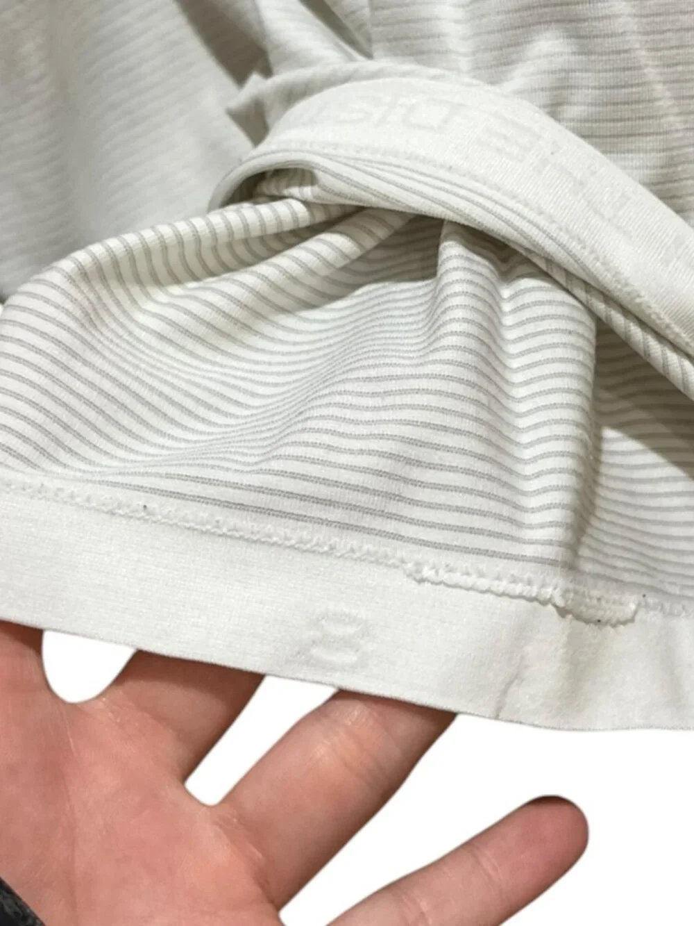 Womens Lululemon White Swiftly Long Sleeve Top Thumb Holes